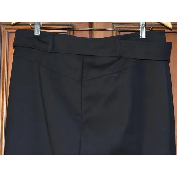 AKRIS Punto Pencil Straight Knee Length Black Stretch-Wool Skirt Size 12 Midi